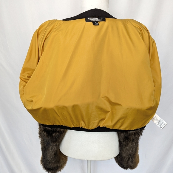 Celebrity By Hera Colletion Faux Fur Crop Jacket - Picture 9 of 11